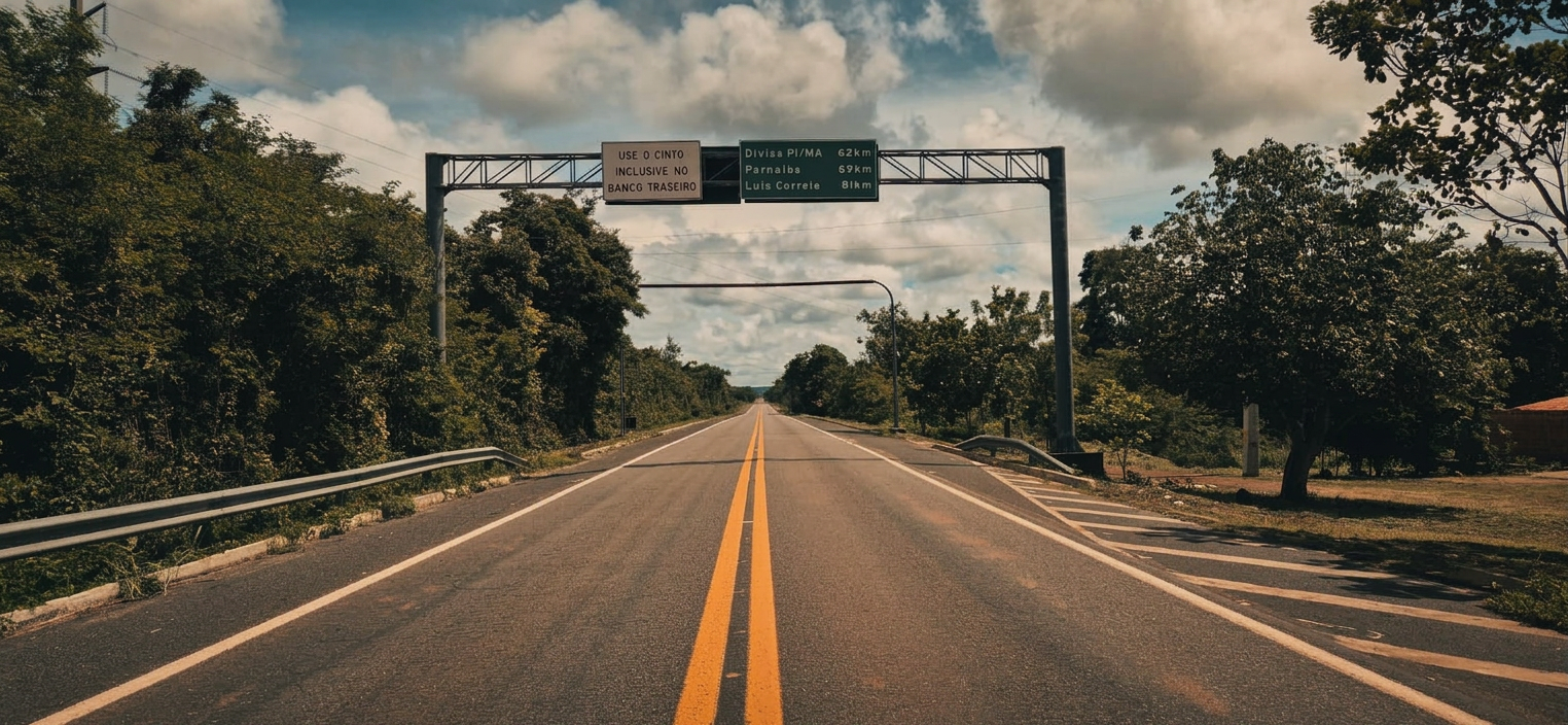 Tarmac highway through Piauí cerrado